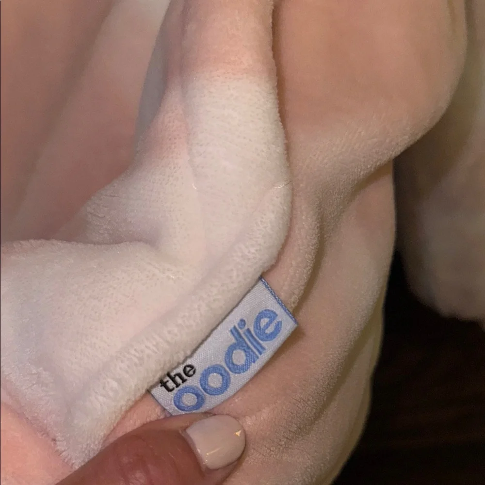 Pink and White Tie-Dye Fleece Hoodie Oodie size 4-13 hooded cozy thick sweater - Picture 3 of 4